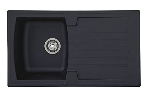 respekta Mineralite Einbauspüle 1 Becken Schwarz...