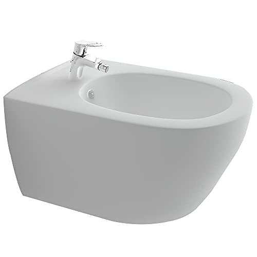 Alpenberger Wand-Hänge Bidet mit Hahnloch und...