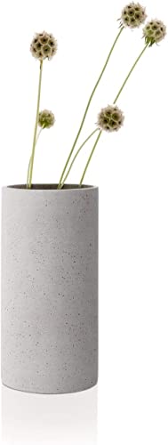 blomus -COLUNA- Vase M aus Polystone, hellgrau,...