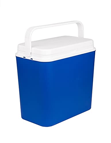 BigDean Kühlbox 24 Liter blau/weiß - Isolierbox...