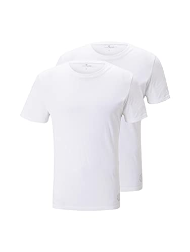 TOM TAILOR Herren Basic T-Shirt im Doppelpack...