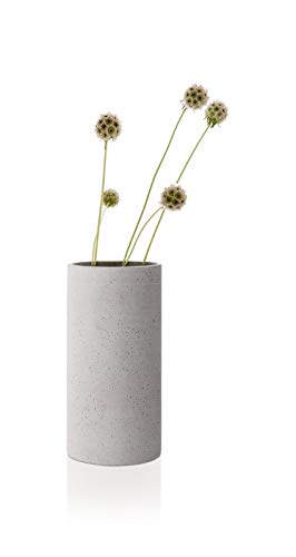 blomus -COLUNA- Vase M aus Polystone, hellgrau,...