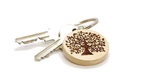 JaRo Lebensbaum Schlüsselanhänger rund aus Holz...