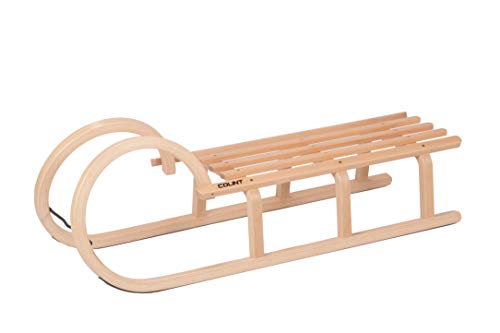 COLINT Hörnerschlitten 110 cm Holzschlitten...