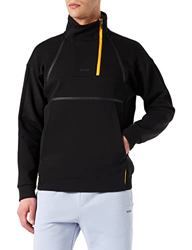BOSS Herren Swique Pullover, Black1, XL