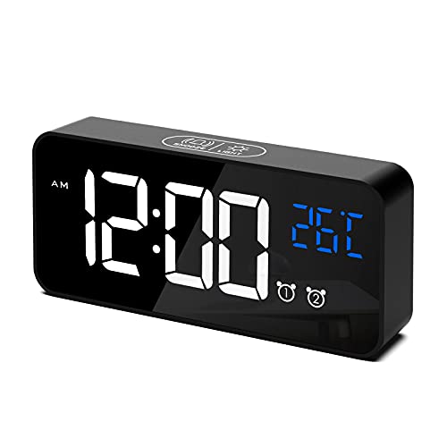 CHEREEKI Digitaler Wecker, LED Digitaluhr mit...