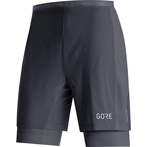 GORE WEAR R5 2in1 Herren Laufhose, XL, schwarz