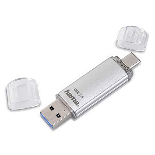 Hama 64GB USB Stick mit USB 3.0 und USB 3.1-Type-C...