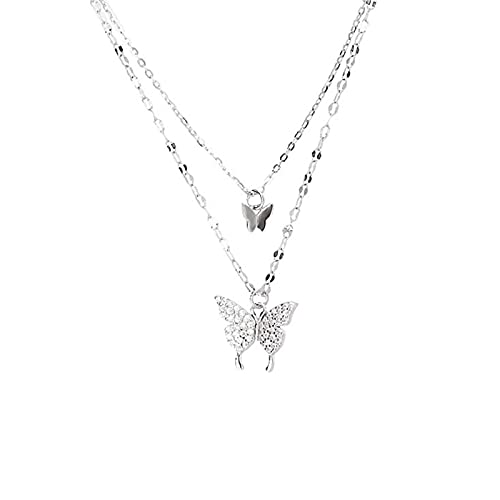 AMTBBK 925 Sterling Silber Halskette Glänzende...