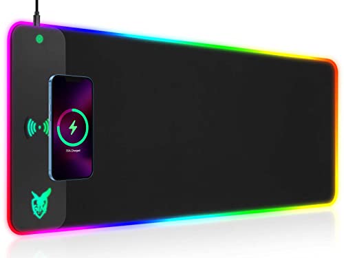 GIM RGB Gaming Mauspad 10W Qi Mousepad LED...