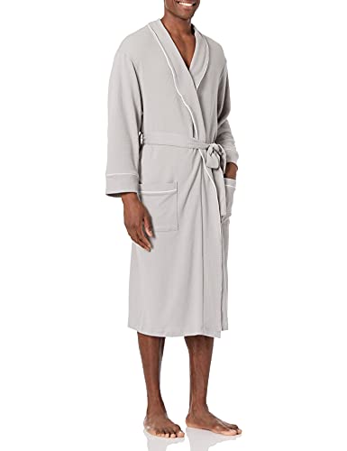 Amazon Essentials Herren Bademantel, Waffeldesign...