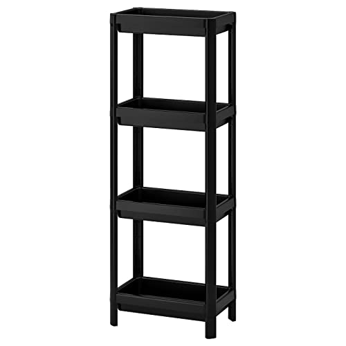 Ikea Vesken Regal, Badregal schwarz 36x23x100 cm