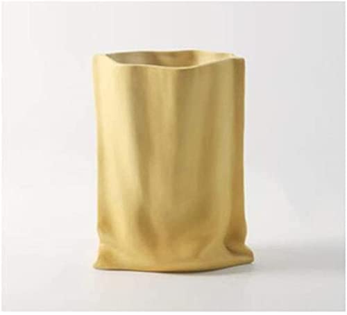 YANRUI Vase Keramik Falten Blumentopf Handwerk...
