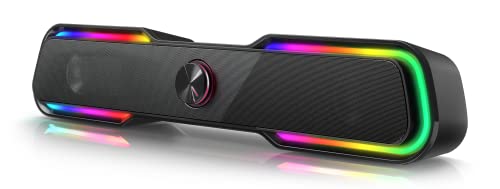 RGB Computer Soundbar Lautsprecher, Gaming Stereo...