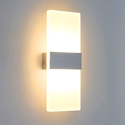 Lightess Wandleuchte LED Innen Modern Weiss...