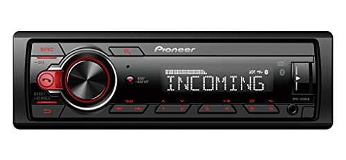 Pioneer MVH-330DAB Autoradio, Schwarz, Grau, Rot