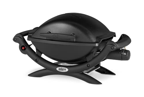 Weber Q1000 Gasgrill, 43 x 32 cm, Schwarz, Größe...