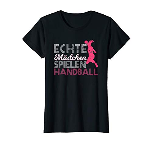 Echte Mädchen Spielen Handball Handballspielerin...