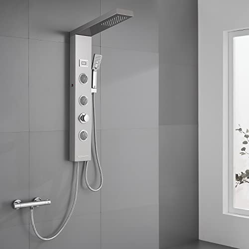 ROVOGO LED Duschpaneel ohne Armatur aus...