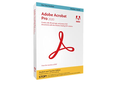 Adobe Acrobat Pro 2020 deutsch für Studenten und...