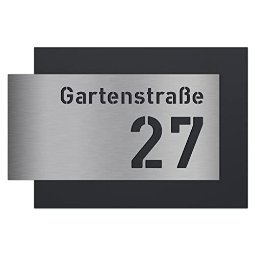 AlbersDesign individuelle Edelstahl-Hausnummer mit...