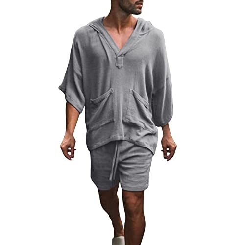 Herren Set Herren Mode Kurzarm Shorts Zweiteiliger...