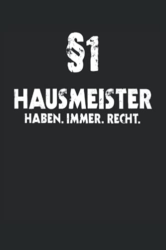 Hausmeister Notizbuch (liniert) Hauswart Facility...
