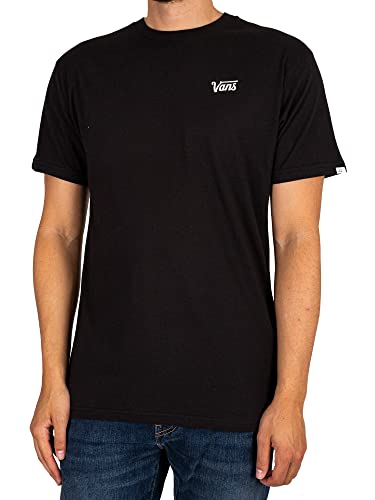 Vans Herren Mini-Schrift T-Shirt, schwarz-weiß, L