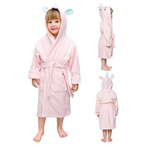 Twinzen Kinderbademantel Einhorn Junge und...