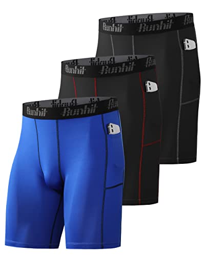 Runhit 3er Pack Herren Kompressionsshorts mit...