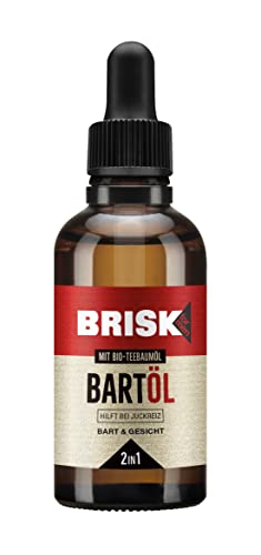 BRISK 2in1 Bartöl für Männer, 50 ml, Bartpflege...