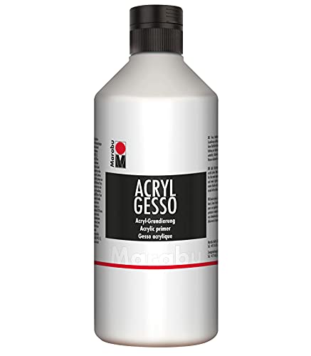 Marabu 12040075808 - Acryl Gesso weiß 500 ml,...