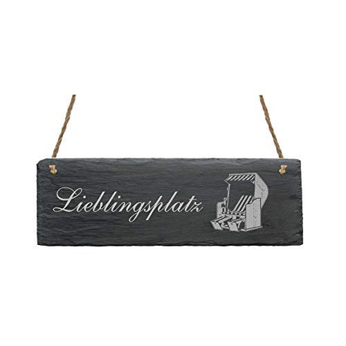 Schiefertafel Gravur LIEBLINGSPLATZ Schild mit...