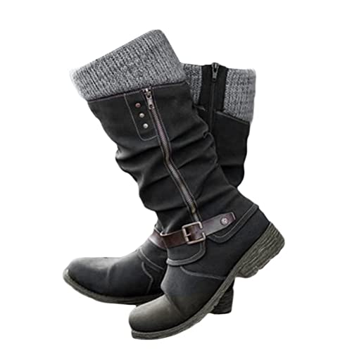 Onsoyours Hohe Stiefel Damen Mit Absatz Lange...