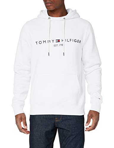 Tommy Hilfiger Herren Logo Hoody Pullover, White,...