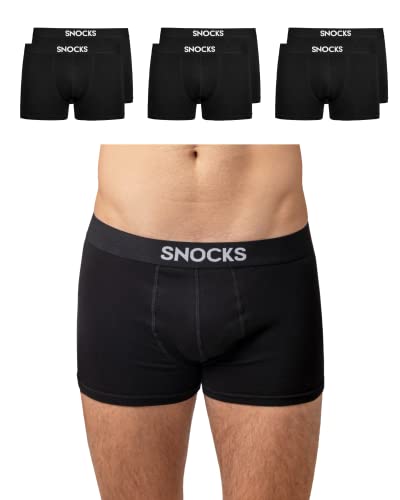 Snocks Boxershorts Herren Bio Baumwolle (6er Pack)...