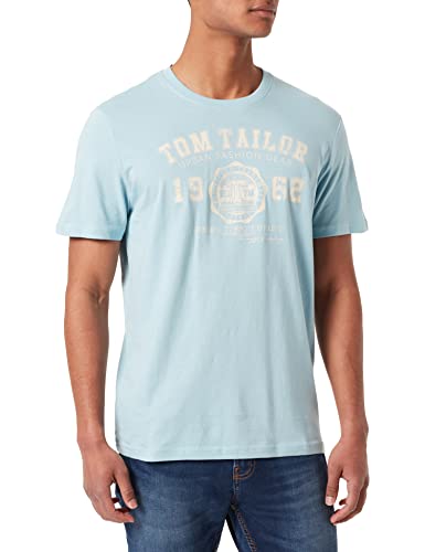 TOM TAILOR Herren T-Shirt mit Logoprint 1029685,...