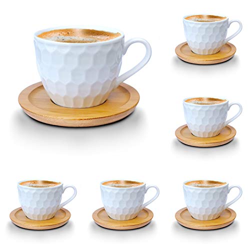 Kaffeetassen Teetassen Espressotassen-Set weiss...
