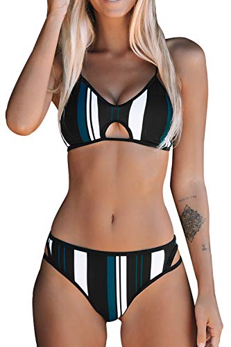 CUPSHE Damen Bikini Set Cut-Out Bustier...