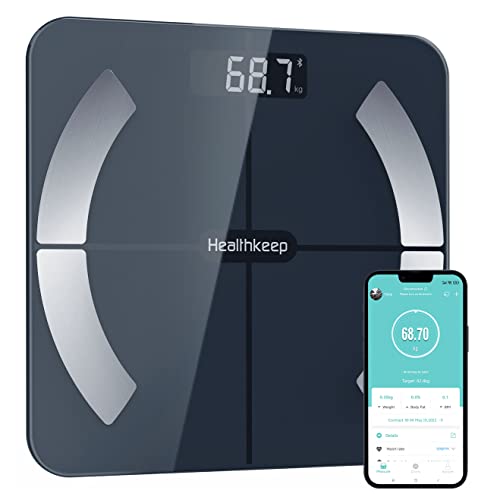 Körperfettwaage, Bluetooth Personenwaage mit App,...
