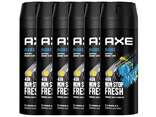 Axe Bodyspray Alaska ohne Aluminiumsalze 6x 150ml...
