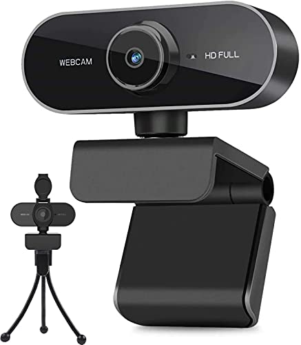Webcam mit Mikrofon und Stativ, 1080P Webcam für...