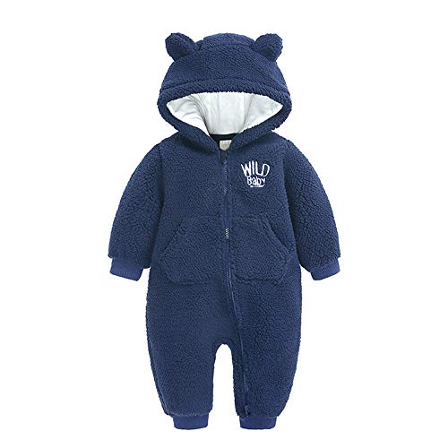 Baby Fleece Overall Mit Kapuze Schneeanzug Herbst...