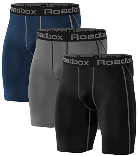 Roadbox 3er Pack Herren Kompressionsshorts,...