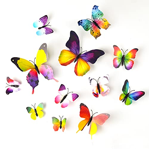 TUPARKA 36 Stück 3D Schmetterling Wandaufkleber...