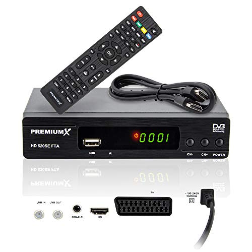 PremiumX Satelliten-Receiver HD 520SE FTA Digital...