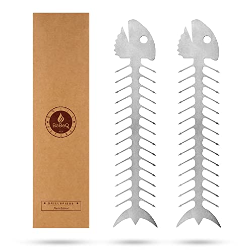 BABEQ - 2er Set Grillspieße Edelstahl 27 cm - BBQ...