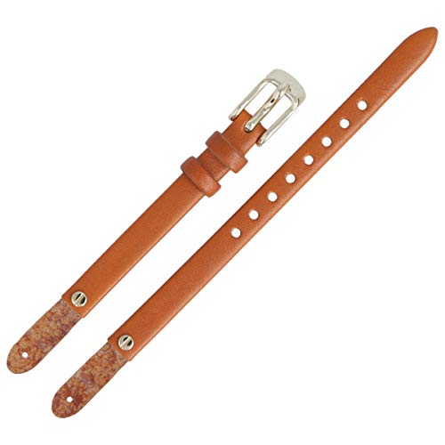 Fossil Uhrenarmband 08mm Leder Braun Glatt -...