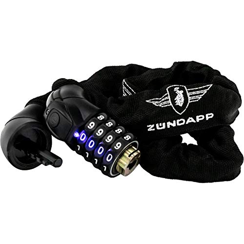 ZÜNDAPP Fahrradschloss beleuchtet Kettenschloss...