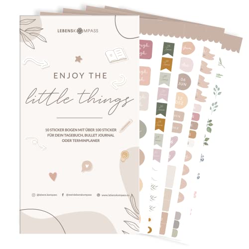 Lebenskompass® Sticker Set - 10 Aufkleber Bogen...